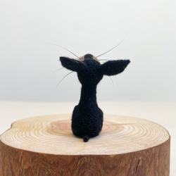 【受注生産】羊毛フエルト ひげホルダー（ミニピン）/Sサイズ 5枚目の画像