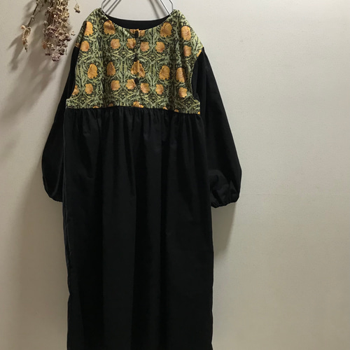 ladies S/M/L》【ヨークワンピース】ウィリアムモリス ワンピース 