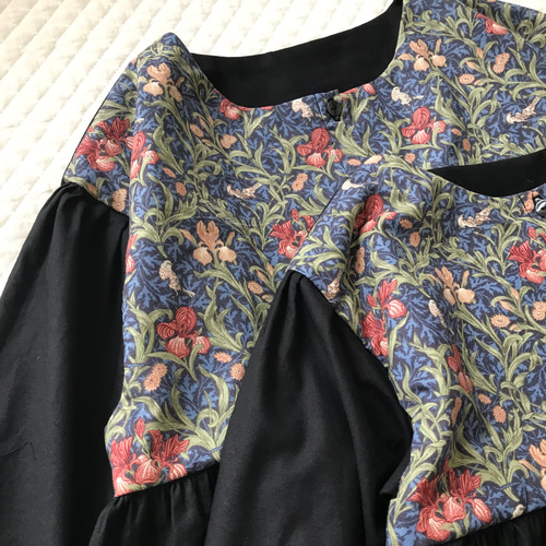 ladies S/M/L》【ヨークワンピース】ウィリアムモリス ワンピース 