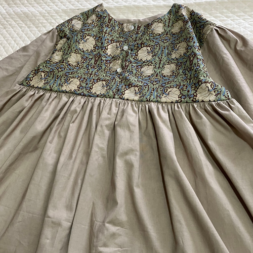 ladies S/M/L》【ヨークワンピース】ウィリアムモリス ワンピース 