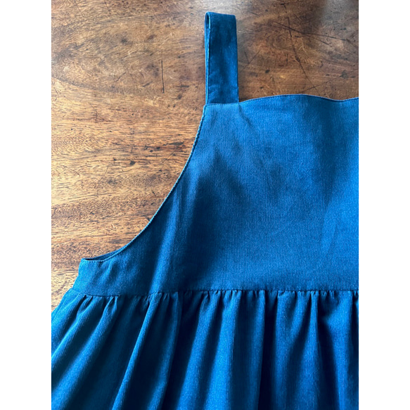 RATA❤️長度可選❤️寬鬆霧霾毛衣裙❤️柔軟燈芯絨❤️藍色海軍藍 第10張的照片