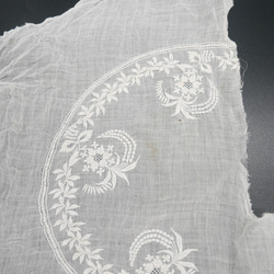 フランスアンティーク刺繍入り装飾モチーフパーツ 4枚目の画像