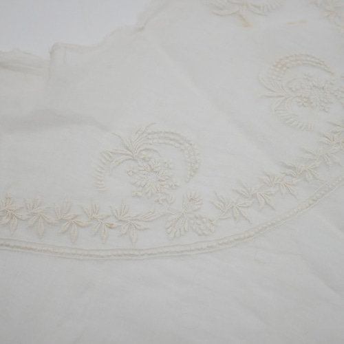 アンティーク フランス ノルマンディーレース ブリュッセルアップリケ＆ガロン刺繍 アンティークノルマンディレース【パディントン】｜ブロカント