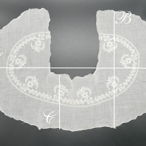 専用Dフランスアンティーク*モチーフレース*アンティークレース*手刺繍*モチーフ フランスアンティーク刺繍入り装飾モチーフパーツ レース cherir