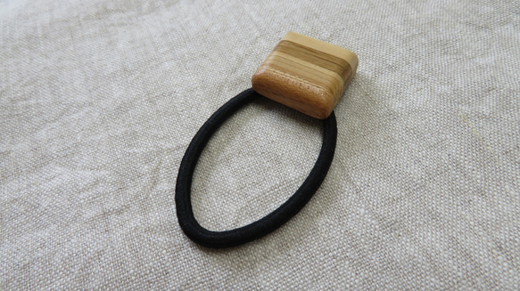 寄木細工ヘアゴム 5枚目の画像