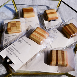 寄木細工ヘアゴム 1枚目の画像