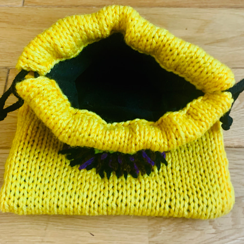 わんこ小物入れ 手編み 犬イラスト オーダーメイド 名前入り