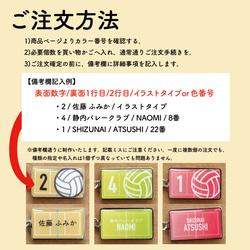 バレー ミニバレー プレゼント 記念品 名入れ キーホルダー バレーボール 引退 卒部 背番号 7枚目の画像