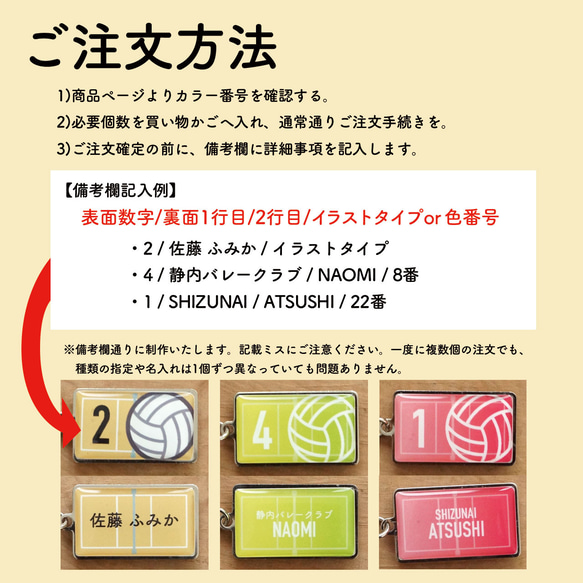 バレー ミニバレー プレゼント 記念品 名入れ キーホルダー バレーボール 引退 卒部 背番号 7枚目の画像