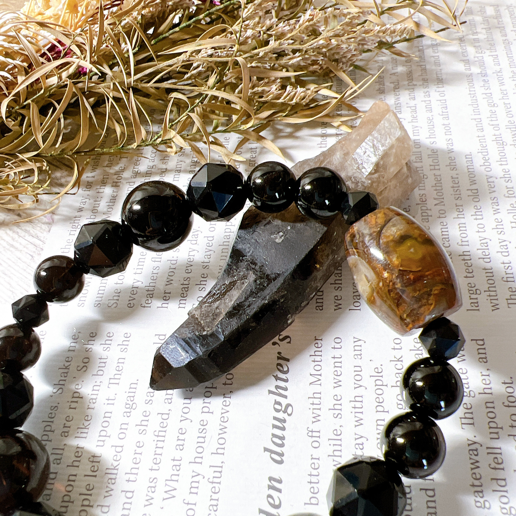 『NEW』カット☆最強破邪＋最強天珠☆法螺天珠☆チベット産モリオン