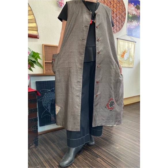 着物リメイク　ハンドメイド　ジレ　長襦袢　ロングベスト　着物 maxresdefault.jpg