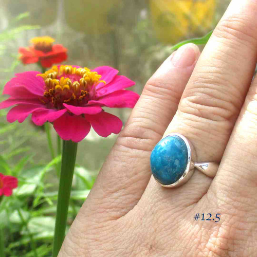 青い宝石* カバンサイトリング 【SV925】〜インド産〜再販 指輪