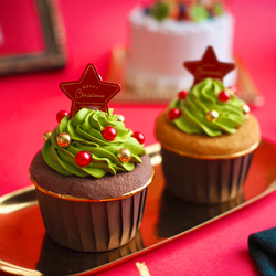 【特集掲載】メモスタンド　クリスマスツリーのカップケーキ 9枚目の画像