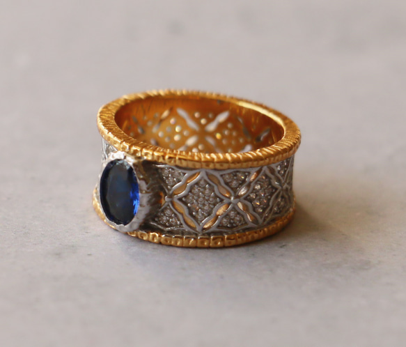 再販　ヴィンテージスタイル　エキゾチック　キュービックジルコニア　silver　リング　指輪　 3枚目の画像