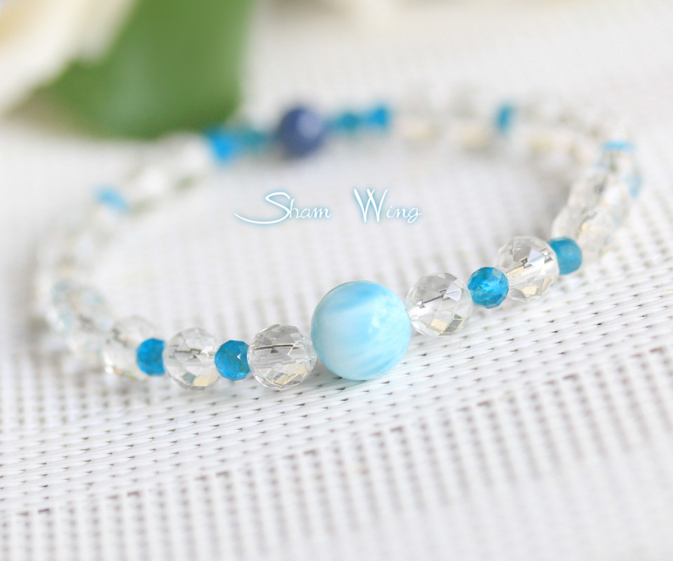 yy様♥️ラリマー ビッグチャーム高品質天然石ブレスレット yy様♥️ラリマー ビッグチャーム高品質天然石ブレスレット yy様