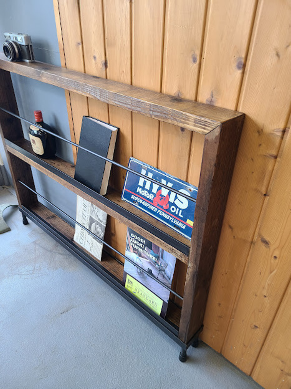 OLD SUGI MAGAZINE RACK 100　古材のマガジンラック 10枚目の画像