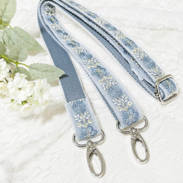 インド刺繍ショルダーストラップ 〘スマホストラップ/スマホショルダー/ネックストラップ/ショルダーベルト〙 3枚目の画像