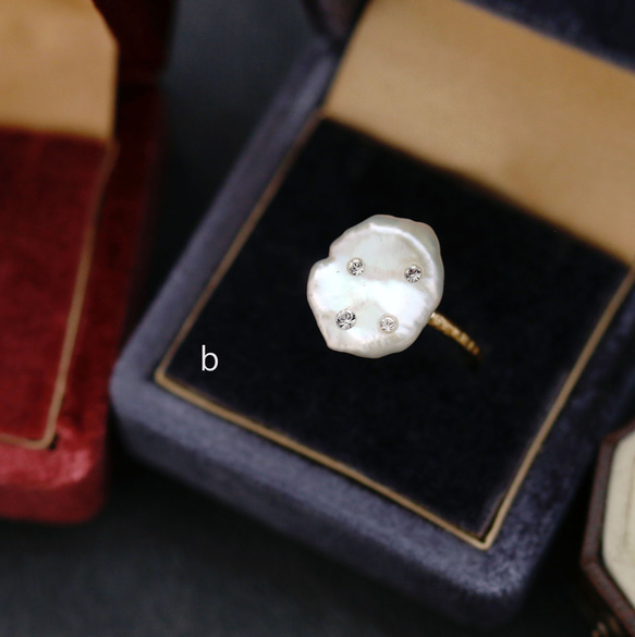 大巴洛克珍珠和施華洛世奇戒指：一種尺寸適合所有人 第9張的照片