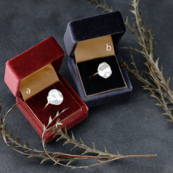 大巴洛克珍珠和施華洛世奇戒指：一種尺寸適合所有人 第4張的照片