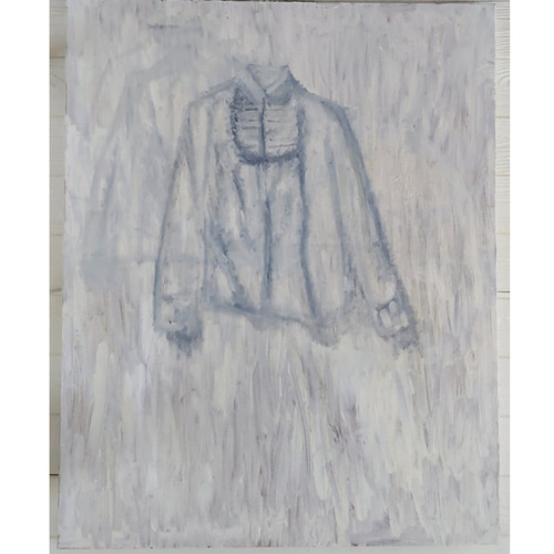 在庫処分セール 原画「白いブラウス」F30・油彩 絵画