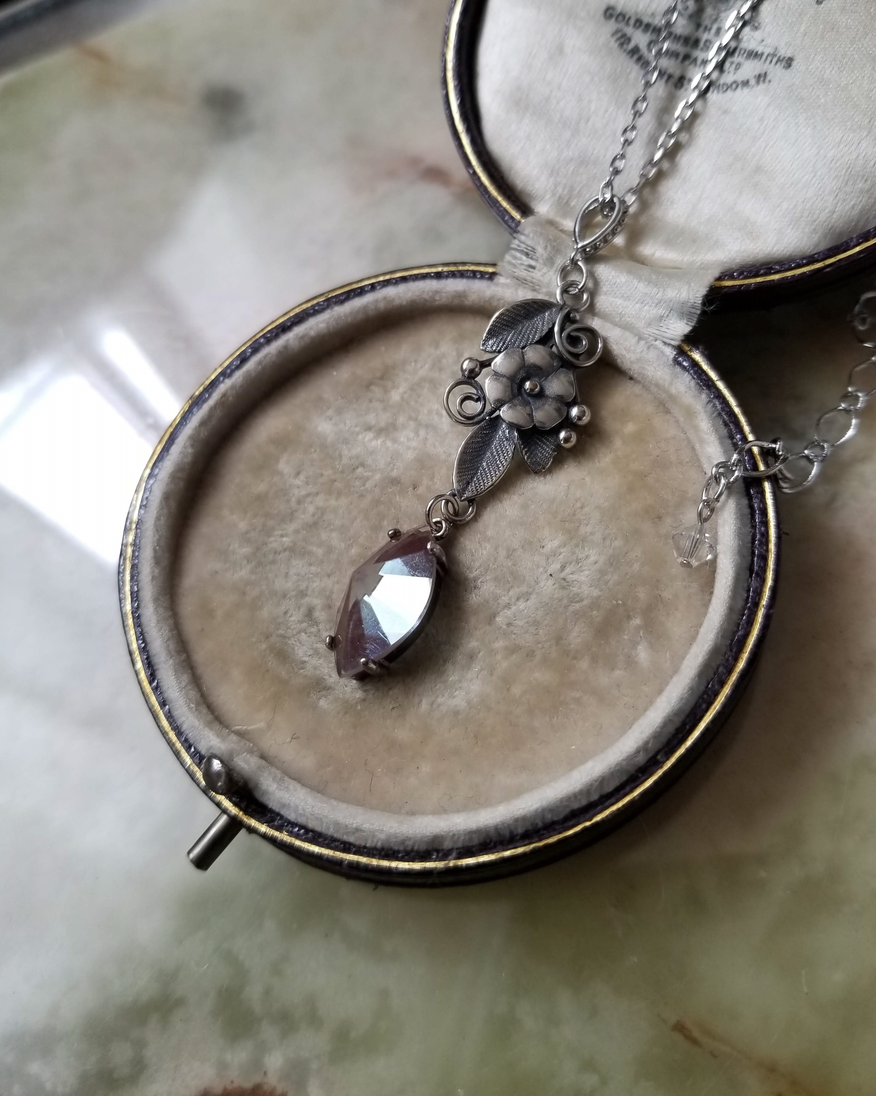 saphiret】10㎜アンティーク サフィレット beadsネックレス