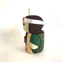 伝統織物のトップブランド塩沢織木目込人形　三太郎②桃太郎 3枚目の画像