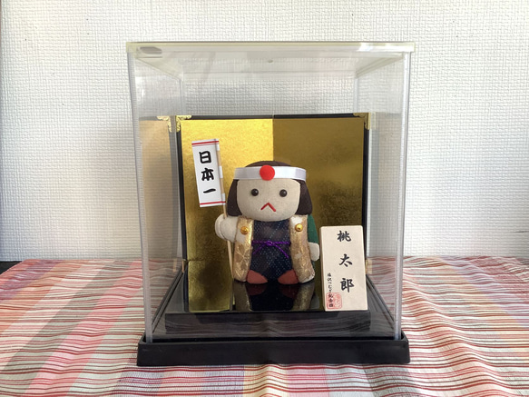 伝統織物のトップブランド塩沢織木目込人形　三太郎②桃太郎 6枚目の画像