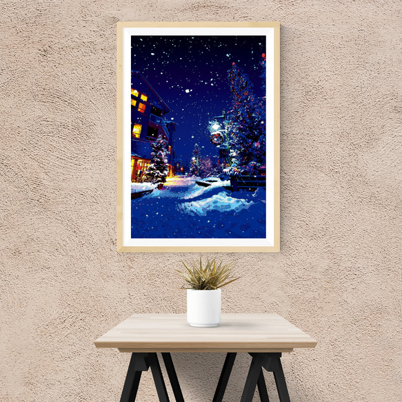 【アートポスター】カナダ 雪夜のクリスマス（作品No.541） 2枚目の画像