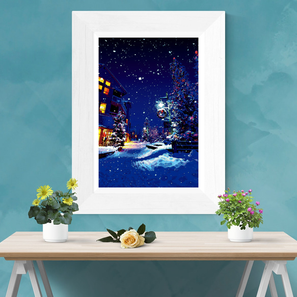 【アートポスター】カナダ 雪夜のクリスマス（作品No.541） 3枚目の画像