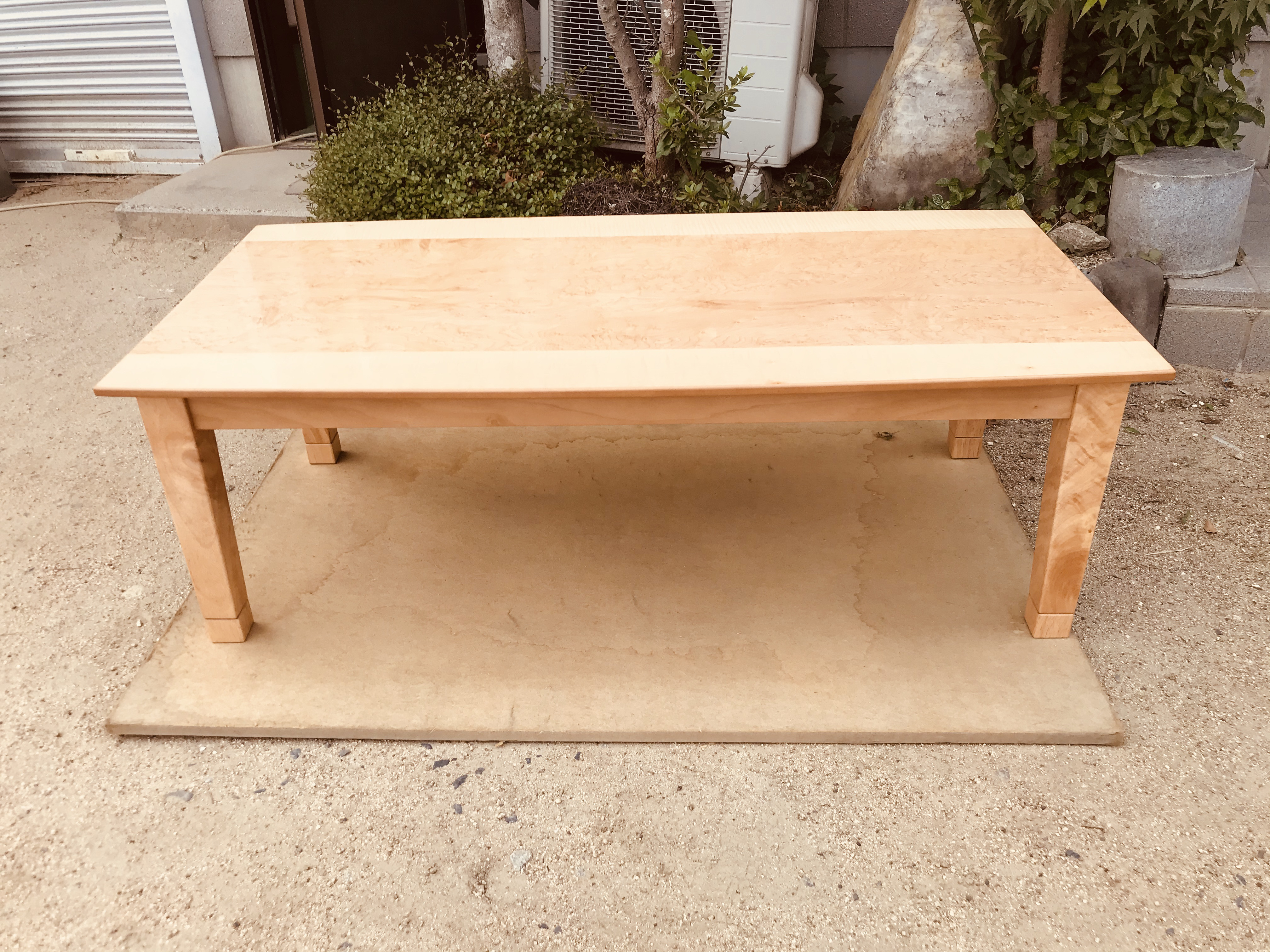 ダイニングこたつバーズアイメープル120日本製・ヒーター別売り コタツ