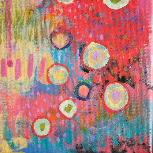 アクリル画　6号 みえてくるもの21：sixth sense アクリル画 抽象 ミニ絵画 肉筆画 絵画