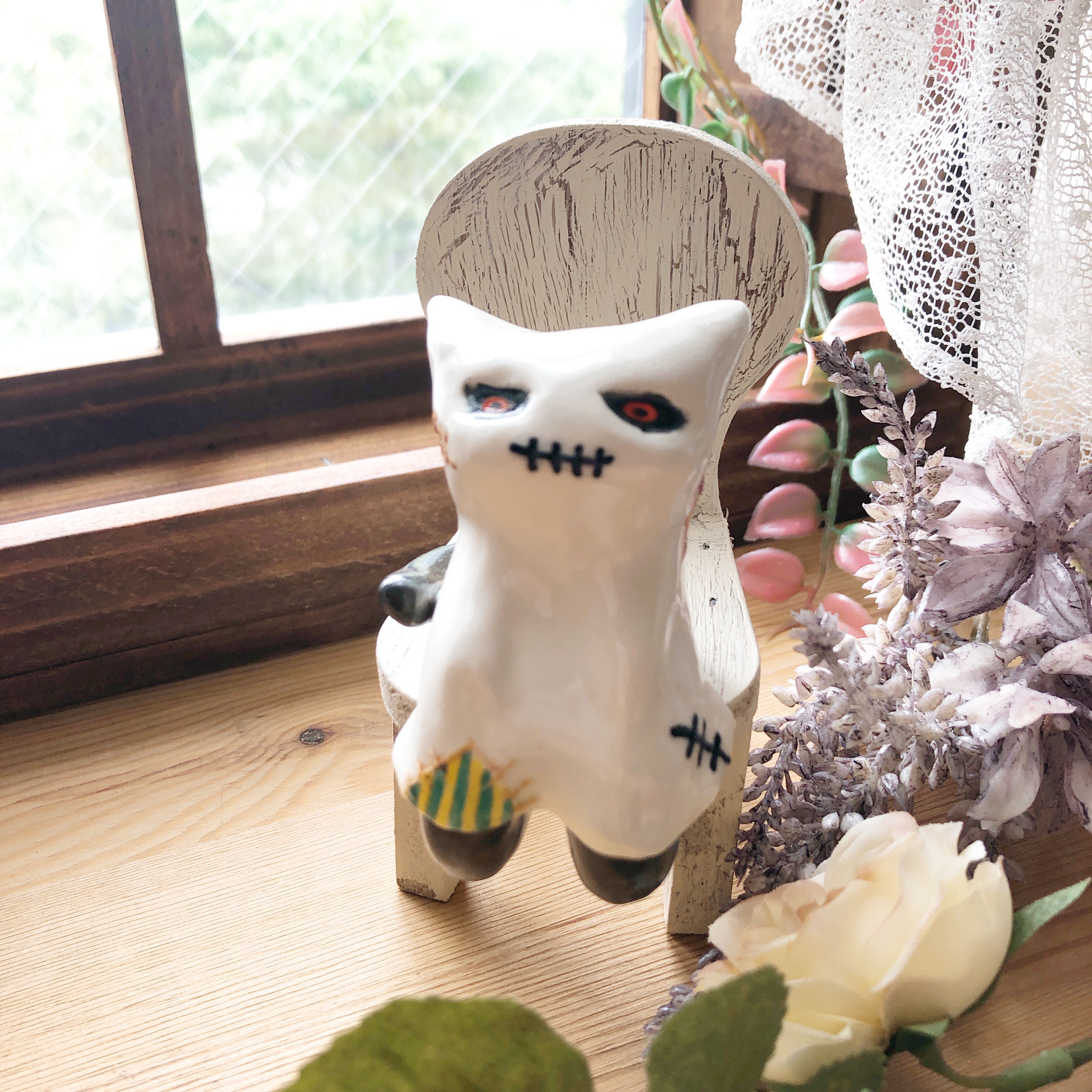 ブス姫、猫、ハロウィン、おばけ、ハロウィン人形、創作人形、ハロウィン置き物 楽天市場】ハロウィン 3体セット おばけ 黒猫 パンプキン 木製