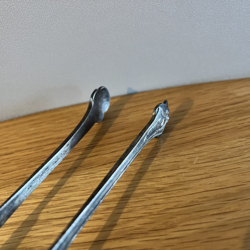 フランスの古いシルバートング アンティーク ヴィンテージ ブロカント