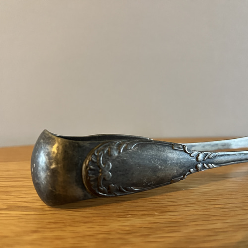 アンティーク　シルバープレート　カトラリー　バラ　ブロカント　トング アンティーク シルバープレート カトラリー バラ ブロカント トング