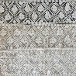 30cm  インド刺繍リボン チュール  幅広花柄 2枚目の画像