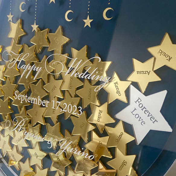 ウェディングドロップス　stardust　80名様まで　ウェルカムボード　ゲスト参加型結婚証明書 