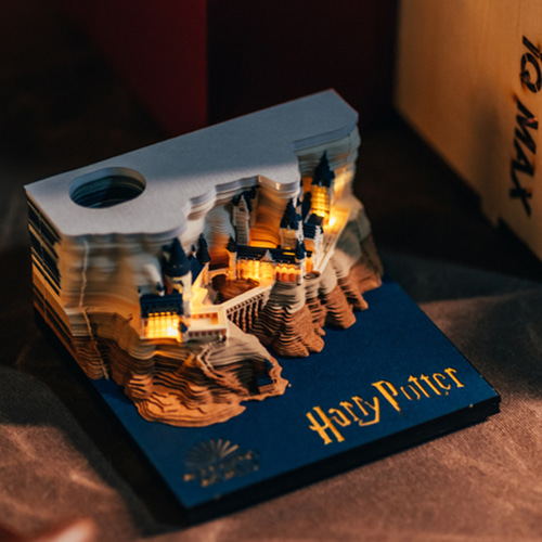 紙彫刻アート ライトバージョン - ハリーポッター/ホグワーツ/メモ用紙