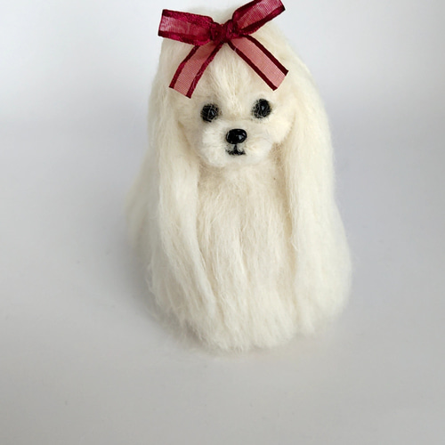 羊毛フェルト　リラックス　マルチーズ 羊毛フェルト リラックス マルチーズ 羊毛フェルト リラックス