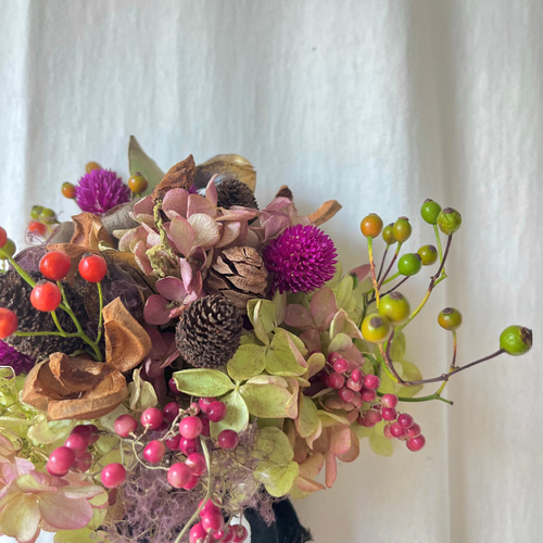 スワッグ(ミナヅキ&秋の実物達) / ドライフラワー スワッグ 花束 swag  