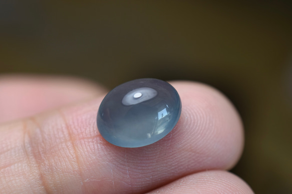 R23-142 宝石質 高氷種 楕円 天然ドグアテマラ産 藍水 A貨 本翡翠 ルース 裸石 硬玉 ジェダイト 3枚目の画像