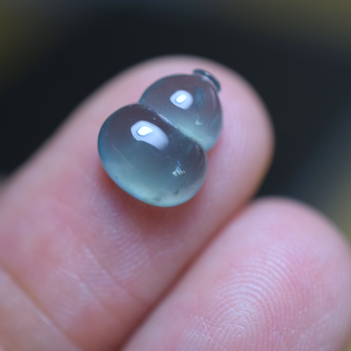 R23-144 宝石質 高氷種 瓢箪 天然ドグアテマラ産 藍水 A貨 本翡翠 