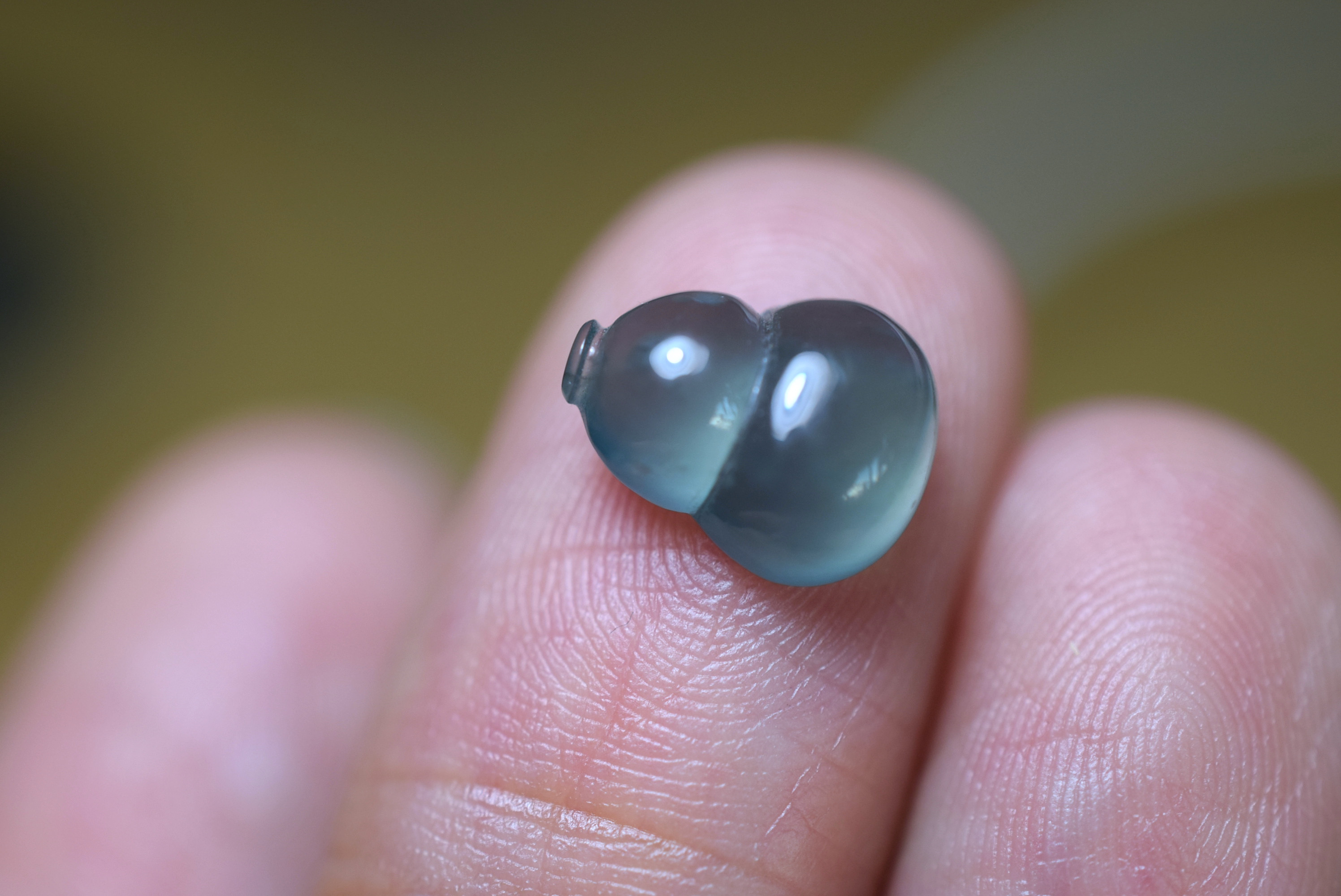 R23-144 宝石質 高氷種 瓢箪 天然ドグアテマラ産 藍水 A貨 本翡翠 ルース 裸石 硬玉 ジェダイト