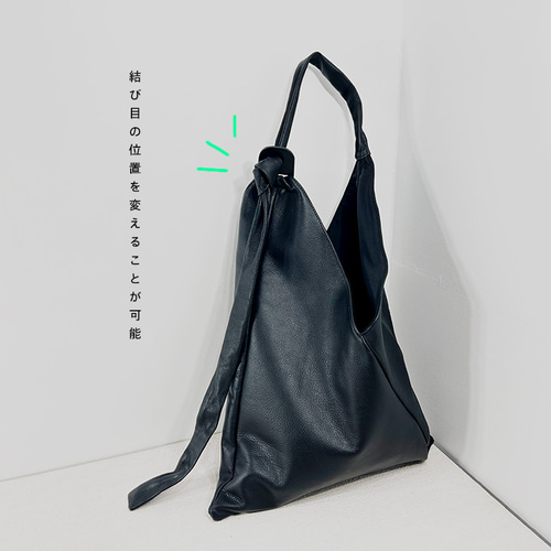 ▽KURO/2WAYで使えるあずま袋ショルダートート 裏地付き A4収納可能