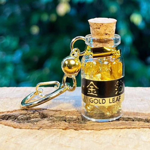 金箔 ボトル キーホルダー 0.009g入 2個セット 金箔 レディース
