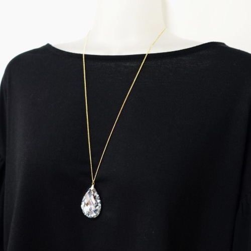美品　スワロフスキー　マルチカラー　クリスタル　ネックレス　ゴールド　ロング SWAROVSKI ［飯能本店］SWAROVSKI スワロフスキー マルチカラー