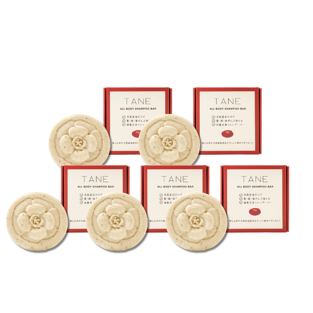 【いちばんお得な５個パック】TANE全身シャンプーバー（椿）【3900円お得】