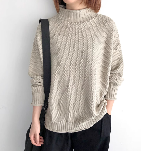 バーバリー　長袖ニット　セーター　シルク混ウール　ノバチェック　ベージュ バーバリー長袖ニットセーターシルク混ウールノバチェックベージュ