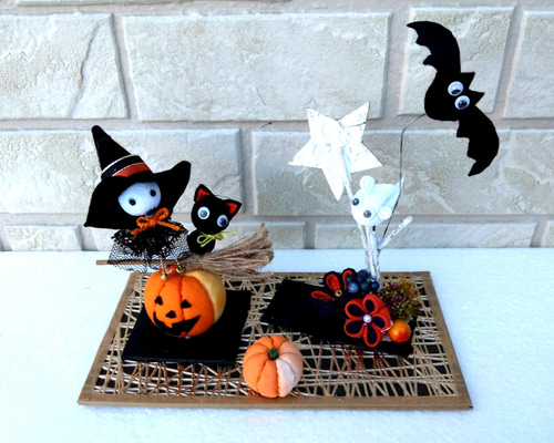 つまみ細工】ハロウィンのお飾りを作ろう！！ - YouTube