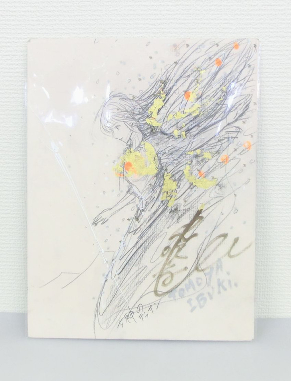 色鉛筆画　美女画　原画 めいちゃんの色鉛筆画描いてみました😚☺️😅 今年の描きはじめ