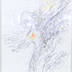 原画 鉛筆画「女神のデッサン」両面画 イラストボード 横24×縦31.5㎝ 5枚目の画像
